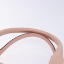 Salvatore Ferragamo Gancini Hand Bag Leather Pink Silver Auth 140343-8