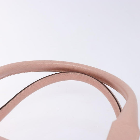 Salvatore Ferragamo Gancini Hand Bag Leather Pink Silver Auth 140343