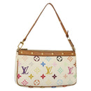 LOUIS VUITTON Monogram Multicolor Pochette Pouch White M92649 LV Auth 140354-1