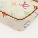 LOUIS VUITTON Monogram Multicolor Pochette Pouch White M92649 LV Auth 140354-15