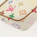 LOUIS VUITTON Monogram Multicolor Pochette Pouch White M92649 LV Auth 140354-16