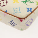 LOUIS VUITTON Monogram Multicolor Pochette Pouch White M92649 LV Auth 140354-9