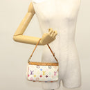 LOUIS VUITTON Monogram Multicolor Pochette Pouch White M92649 LV Auth 140354-22