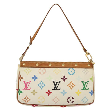 LOUIS VUITTON Monogram Multicolor Pochette Pouch White M92649 LV Auth 140354 - 0
