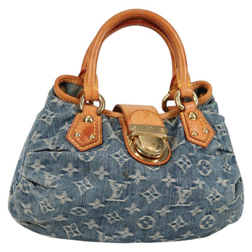 LOUIS VUITTON Monogram denim Preity Hand Bag Blue M95020 LV Auth 140355V