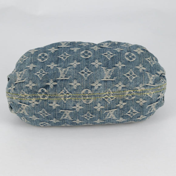 LOUIS VUITTON Monogram denim Preity Hand Bag Blue M95020 LV Auth 140355V