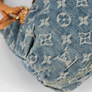 LOUIS VUITTON Monogram denim Preity Hand Bag Blue M95020 LV Auth 140355V-15