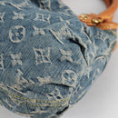 LOUIS VUITTON Monogram denim Preity Hand Bag Blue M95020 LV Auth 140355V-18