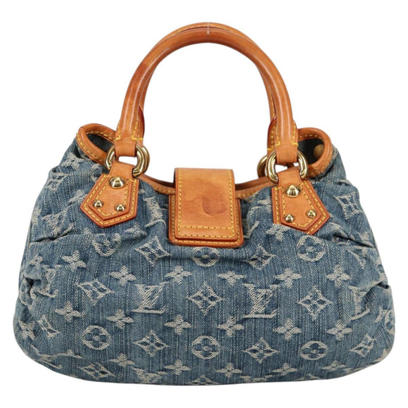 LOUIS VUITTON Monogram denim Preity Hand Bag Blue M95020 LV Auth 140355V