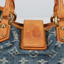 LOUIS VUITTON Monogram denim Preity Hand Bag Blue M95020 LV Auth 140355V-4