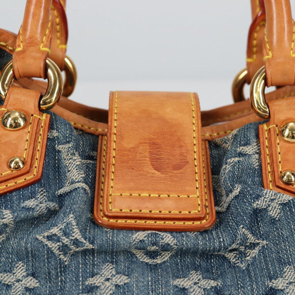 LOUIS VUITTON Monogram denim Preity Hand Bag Blue M95020 LV Auth 140355V