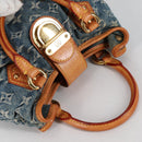 LOUIS VUITTON Monogram denim Preity Hand Bag Blue M95020 LV Auth 140355V-8