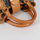 LOUIS VUITTON Monogram denim Preity Hand Bag Blue M95020 LV Auth 140355V-9