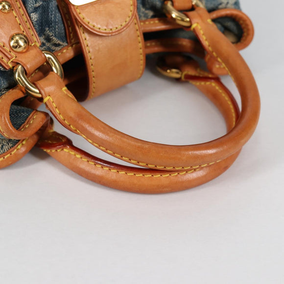 LOUIS VUITTON Monogram denim Preity Hand Bag Blue M95020 LV Auth 140355V