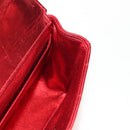 CHANEL Matelasse Top Handle Hand Bag Leather Red Gold CC Auth 140357M-22