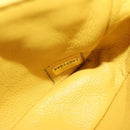 CHANEL Chain Matelasse Shoulder Bag Leather Yellow Gold CC Auth 140358M-11