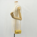 CHANEL Chain Matelasse Shoulder Bag Leather Yellow Gold CC Auth 140358M-26