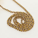 CHANEL Chain Matelasse Shoulder Bag Leather Yellow Gold CC Auth 140358M-8