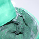 CHANEL Matelasse Pouch Lamb Skin Green Gold CC Auth 140360-12