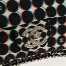 CHANEL Matelasse Chain Shoulder Bag Nylon Black Silver CC Auth 140364M-20