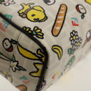 FENDI Zucca Canvas Pouch White Silver Auth 140366M-15