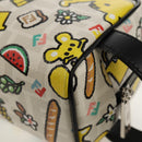 FENDI Zucca Canvas Pouch White Silver Auth 140366M-16