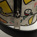 FENDI Zucca Canvas Pouch White Silver Auth 140366M-9