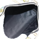 FENDI Zucca Canvas Pouch White Silver Auth 140366M-10