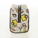 FENDI Zucca Canvas Pouch White Silver Auth 140366M-3