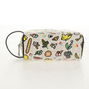 FENDI Zucca Canvas Pouch White Silver Auth 140366M-6