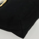 CELINE Pouch Nylon Zwart Goud Auth 140367-9