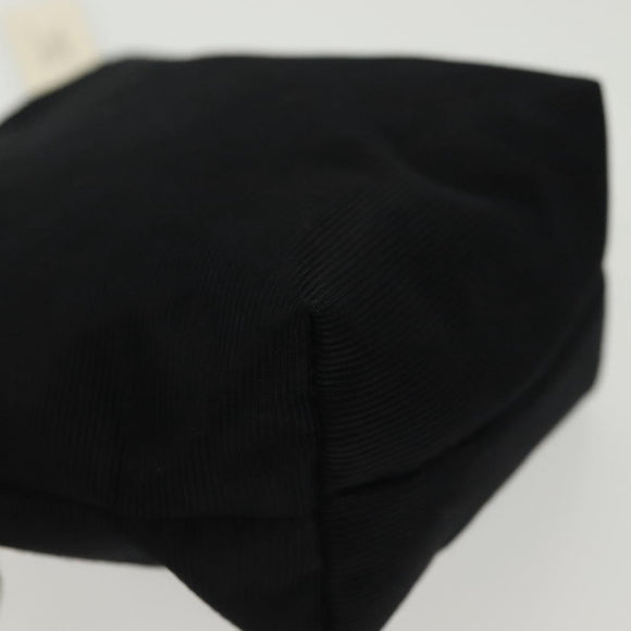 CELINE Pouch Nylon Black Gold Auth 140367