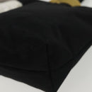 CELINE Pouch Nylon Zwart Goud Auth 140367-16