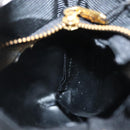 CELINE Pouch Nylon Black Gold Auth 140367-18