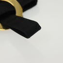 CELINE Pouch Nylon Zwart Goud Auth 140367-7