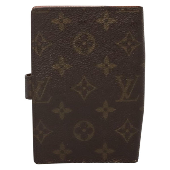 LOUIS VUITTON Monogram Agenda PM Day Planner Cover R20005 LV Auth 140373