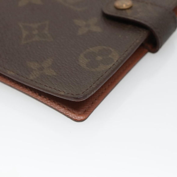 LOUIS VUITTON Monogram Agenda PM Day Planner Cover R20005 LV Auth 140373