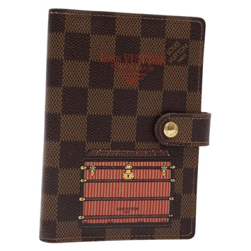 LOUIS VUITTON Damier Ebene Trunk Agenda PM Day Planner Cover R20029 Auth 140374