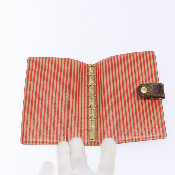 LOUIS VUITTON Damier Ebene Trunk Agenda PM Day Planner Cover R20029 Auth 140374