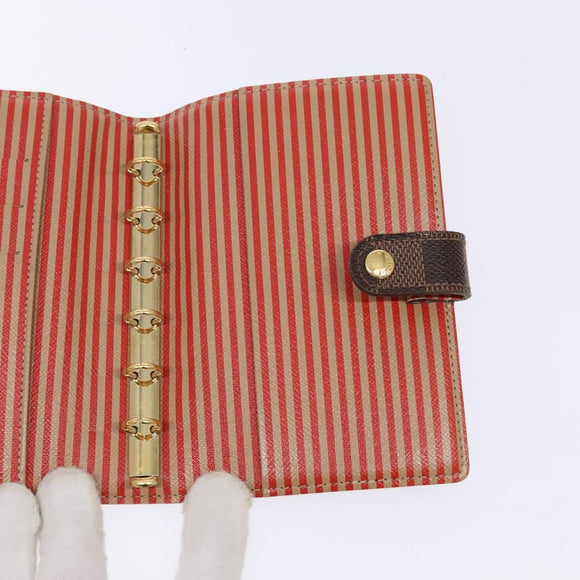 LOUIS VUITTON Damier Ebene Trunk Agenda PM Day Planner Cover R20029 Auth 140374