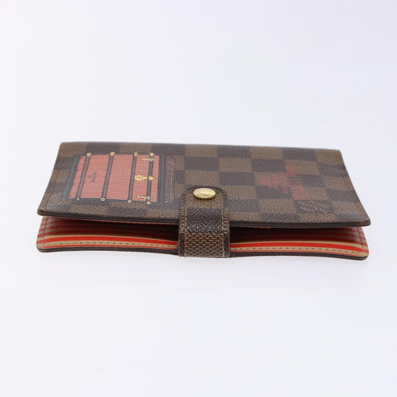 LOUIS VUITTON Damier Ebene Trunk Agenda PM Day Planner Cover R20029 Auth 140374
