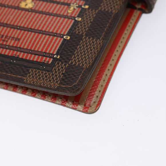 LOUIS VUITTON Damier Ebene Trunk Agenda PM Day Planner Cover R20029 Auth 140374