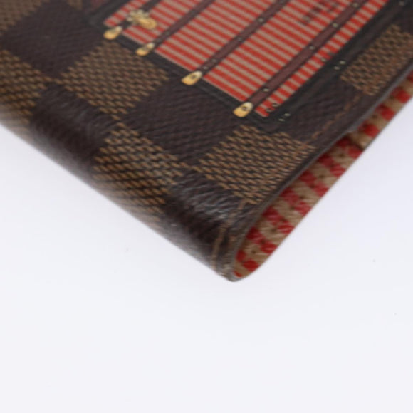 LOUIS VUITTON Damier Ebene Trunk Agenda PM Day Planner Cover R20029 Auth 140374