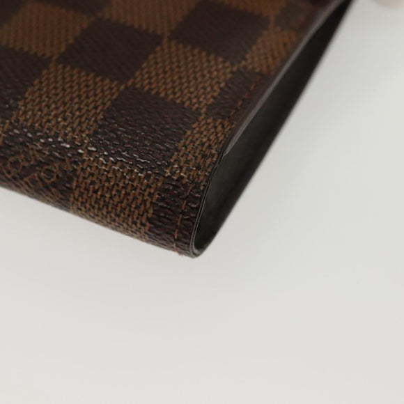 LOUIS VUITTON Damier Ebene Etui Cigarette Case N63024 LV Auth 140376