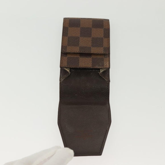 LOUIS VUITTON Damier Ebene Etui Cigarette Case N63024 LV Auth 140376