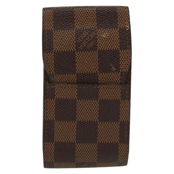 LOUIS VUITTON Damier Ebene Etui Cigarette Case N63024 LV Auth 140376