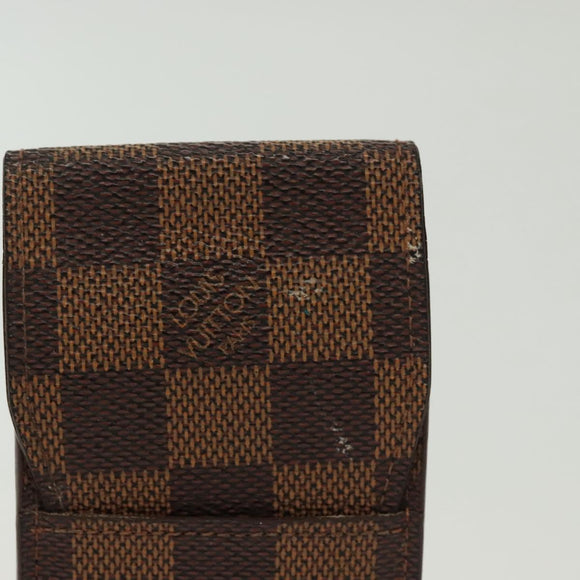 LOUIS VUITTON Damier Ebene Etui Cigarette Case N63024 LV Auth 140376