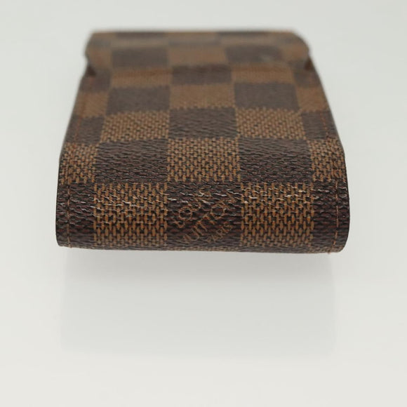 LOUIS VUITTON Damier Ebene Etui Cigarette Case N63024 LV Auth 140376