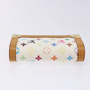 LOUIS VUITTON Multicolor Porte Monnaie Pla Coin Purse White M92657 Auth 140378-5