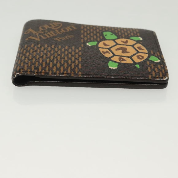 LOUIS VUITTON Damier Ebene Giant NIGO Portefeuille Multripru N60396 Auth 140381